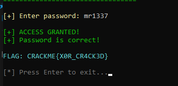solved password recovered.
